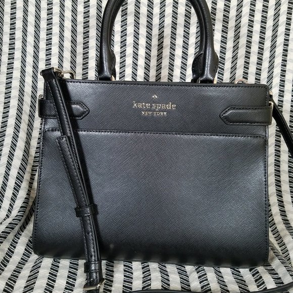 🏝 MAKE AN OFFER kate Spade Medium Satchel Staci Black Crossbody
